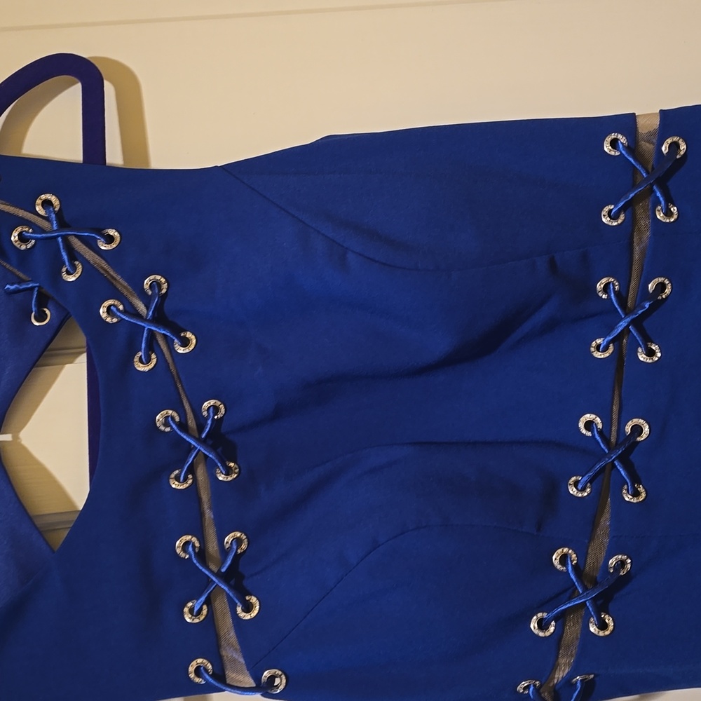 Terani couture royal blue gown. Never worn!! - Picture 4 of 9